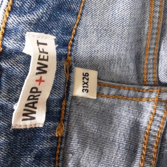 Warp+weft CDG Paris cigarette women high rise button fly jean  31 Casual retro - Picture 7 of 13